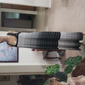 La Blanca S soft jersey knit optical illusion racerback tank flowy maxi dress